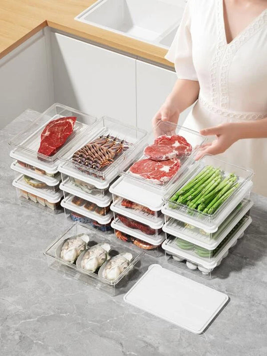 Transparent Food Storage Box with Silicone Lid