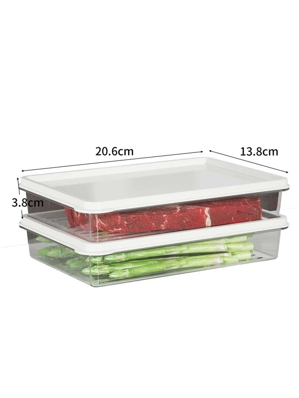 Transparent Food Storage Box with Silicone Lid