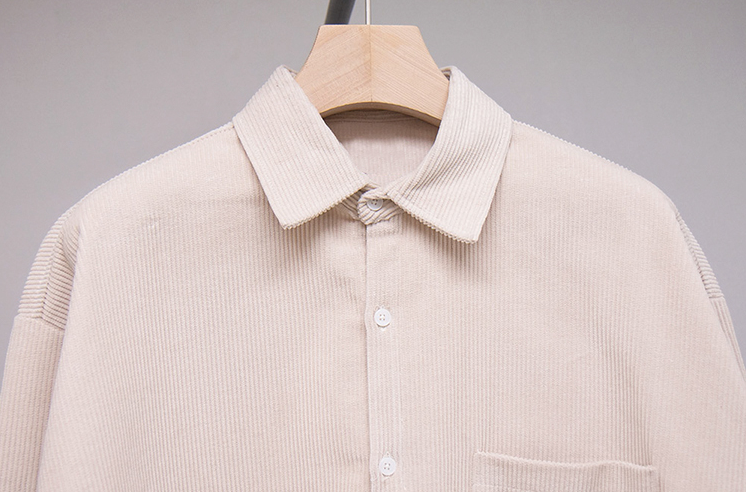 RT No. 3505 DARK CREAM CORDUROY COLLAR SHIRT