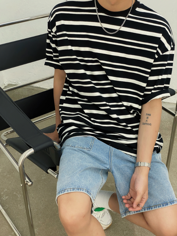 RT No. 1724 BLACK STRIPE SHIRT