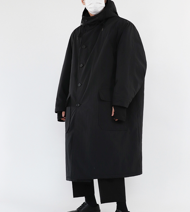 No. 3565 BLACK LONG HOODED JK