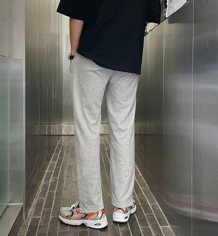 RT No. 4431 GRAY SPLIT STRAIGHT WIDE SWEATPANTS