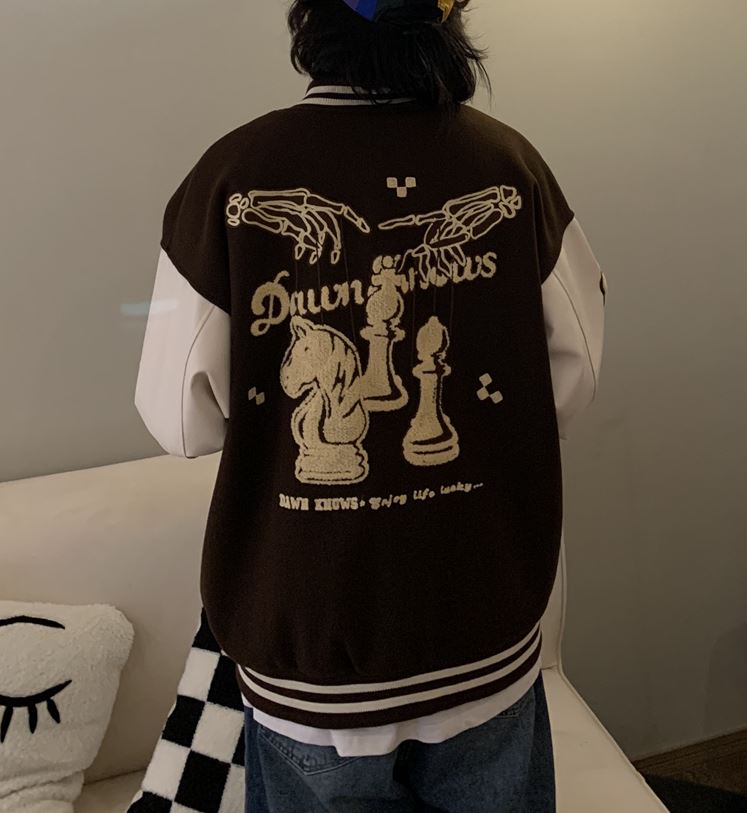 RT No. 5330 EMBROIDERED CHESS VARSITY JK