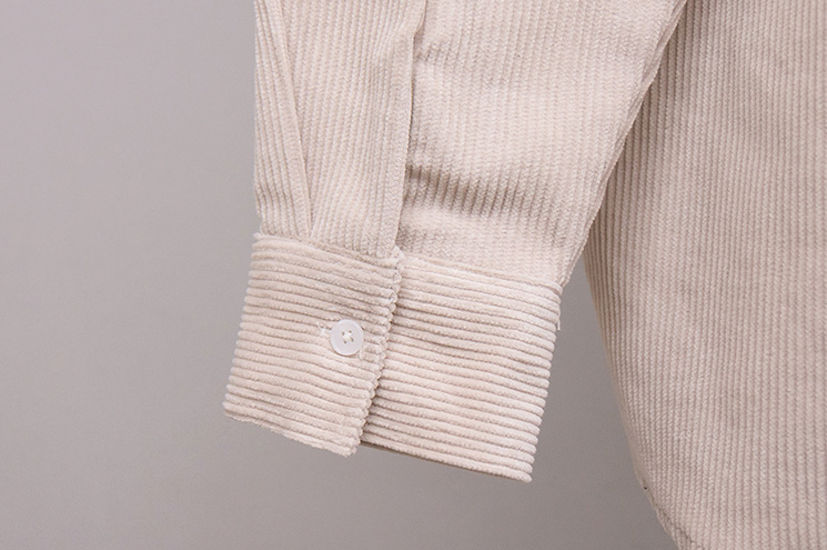 RT No. 3505 DARK CREAM CORDUROY COLLAR SHIRT