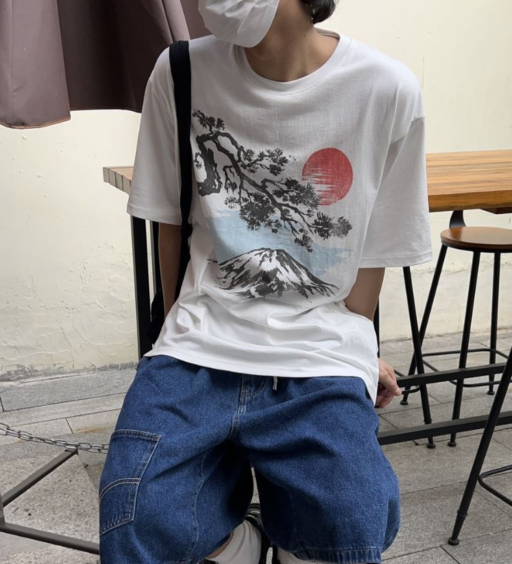 RT No. 5070 HALF SLEEVE MOUNT FUJI SHIRT