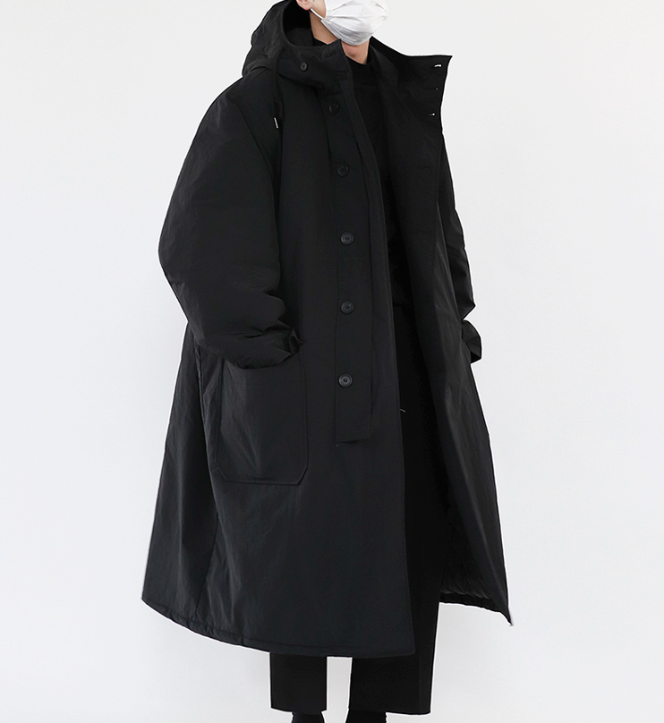 No. 3565 BLACK LONG HOODED JK