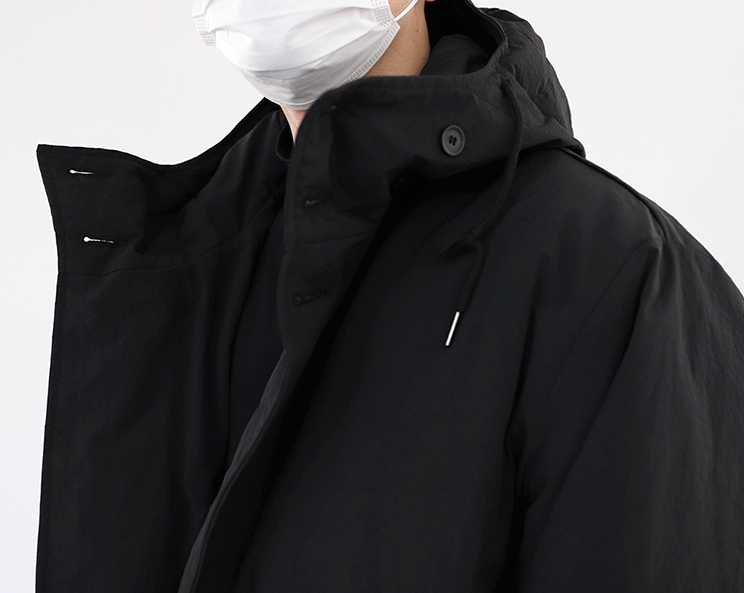 No. 3565 BLACK LONG HOODED JK