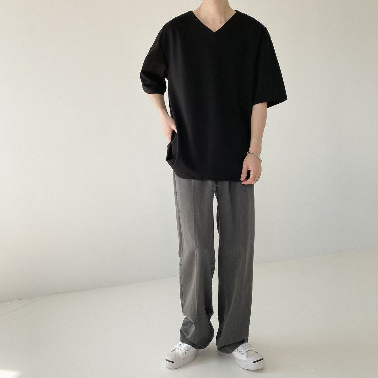 RT No. 5084 WIDE DRAPE STRAIGHT PANTS