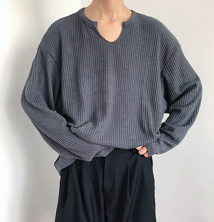 RT No. 4259 U-NECK WAFFLE LONGSLEEVE