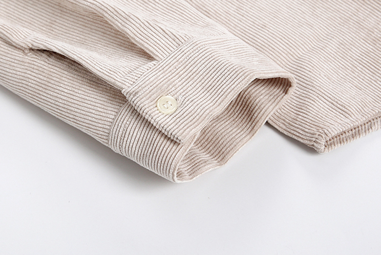 RT No. 3505 DARK CREAM CORDUROY COLLAR SHIRT