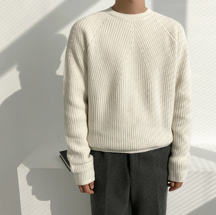 RT No. 4041 ROUND NECK KNITTED SWEATER