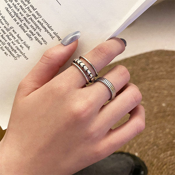 Jenni Retro Fashion Love Ring Set