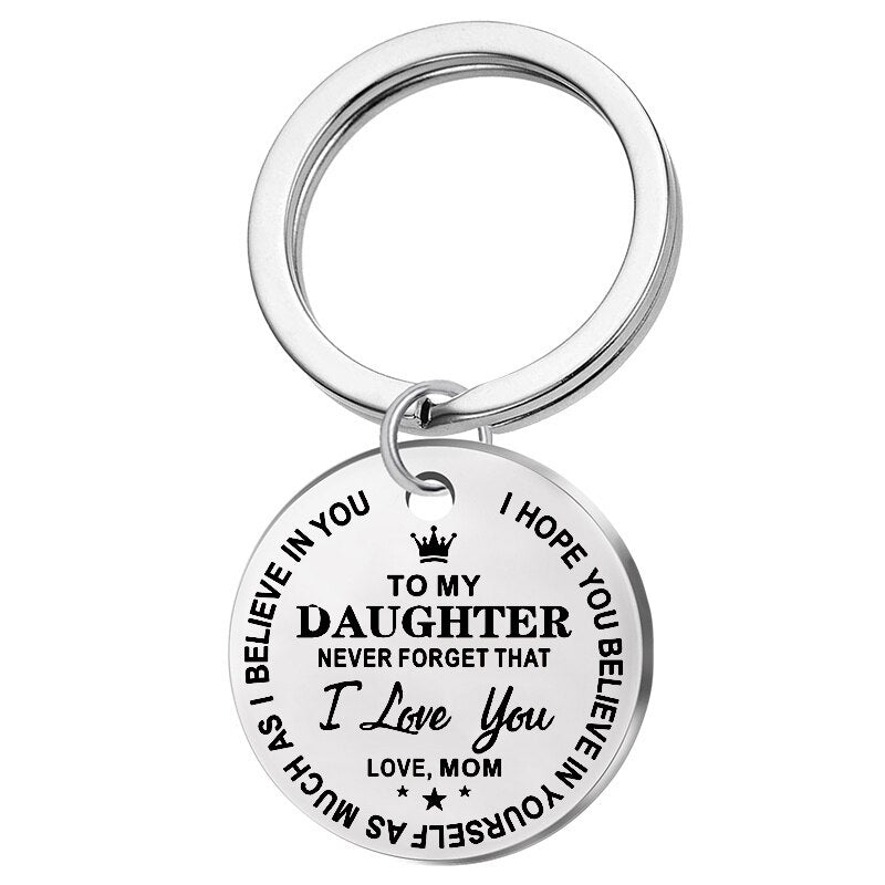 To my Daughter - Round Key Chain