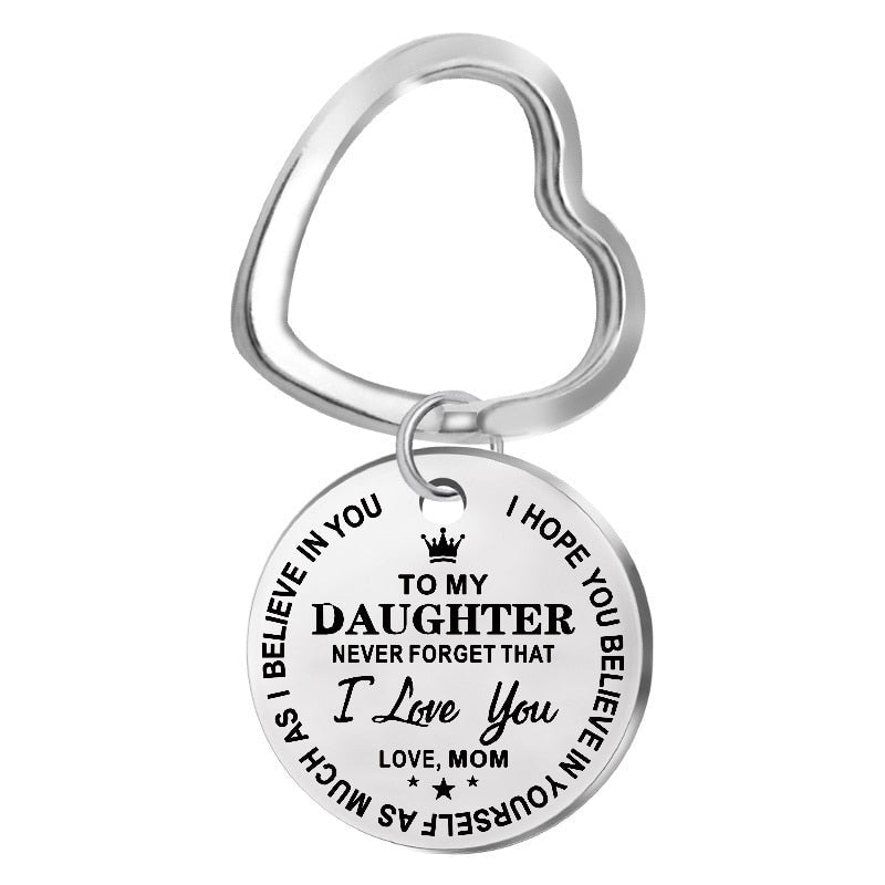 To my Daughter- Heart Key Chain