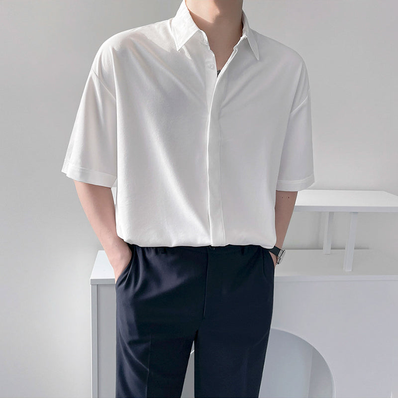 RT No. 4442 HALF SLEEVE COLLAR SHIRT