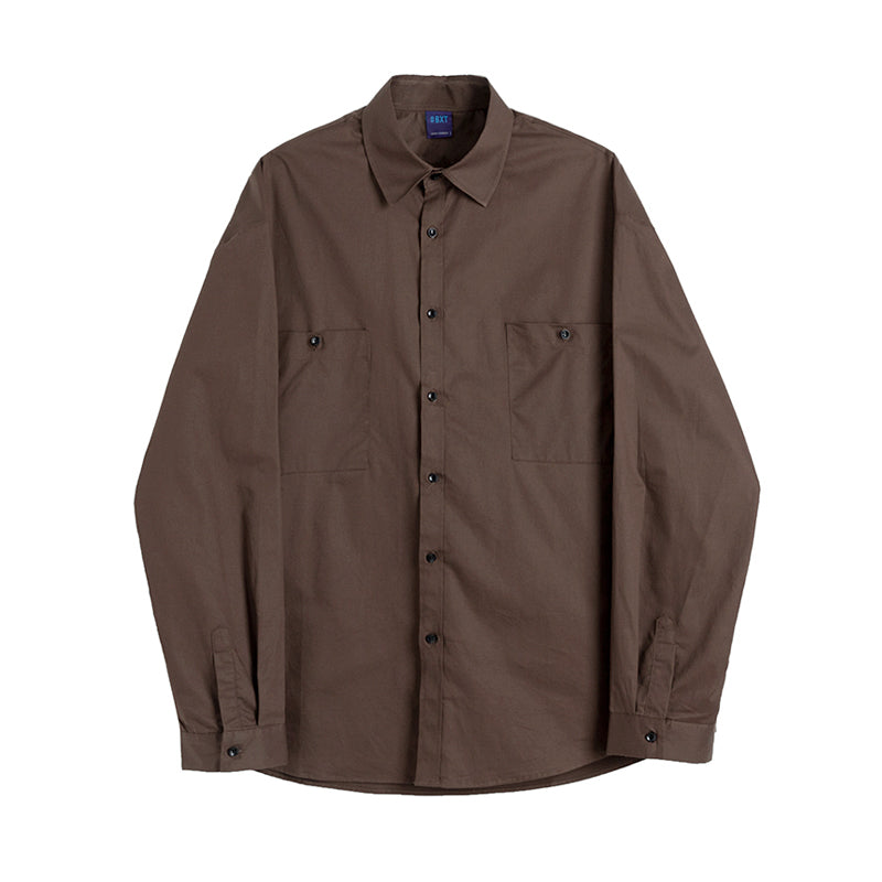 RT No. 4414 BROWN COLLAR SHIRT