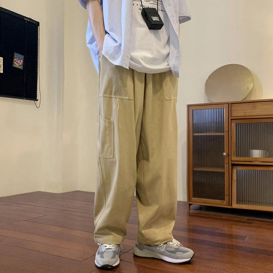 RT No. 5142 JAPANESE STYLED WIDE STRAIGHT CARGO PANTS