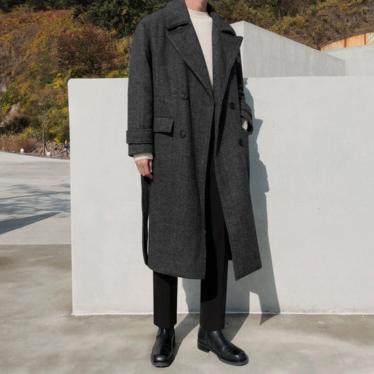 RT No. 2804 PATTERN WOOLEN TRENCH COAT