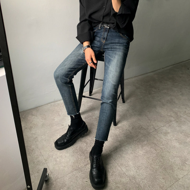 RT No. 2256 INDIGO DENIM SLIM ANKLE JEANS