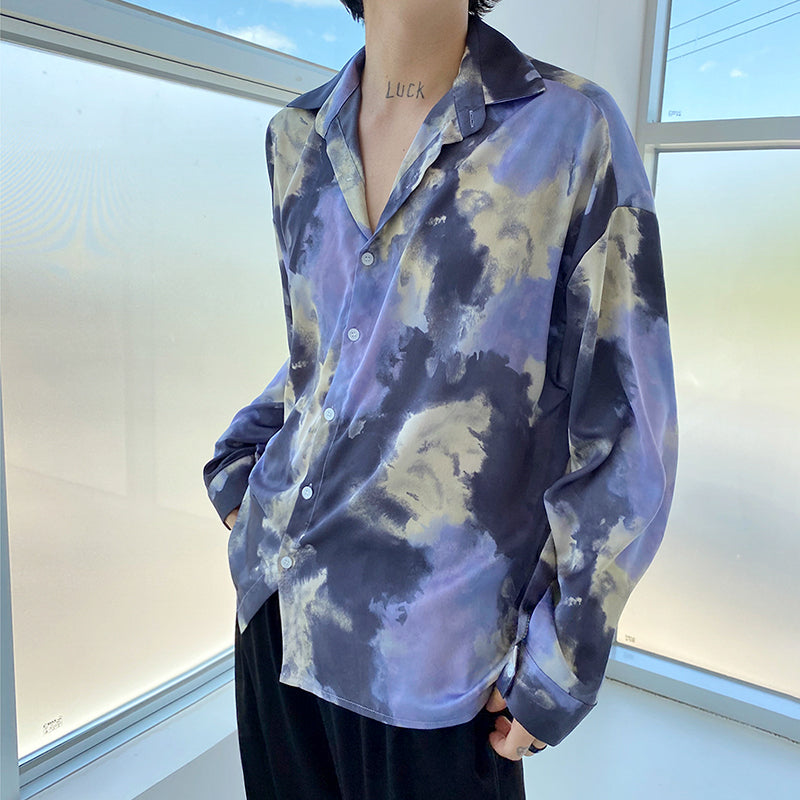 RT No. 1469 TIE DYED V-NECK SHIRT