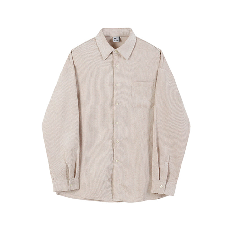 RT No. 3505 DARK CREAM CORDUROY COLLAR SHIRT