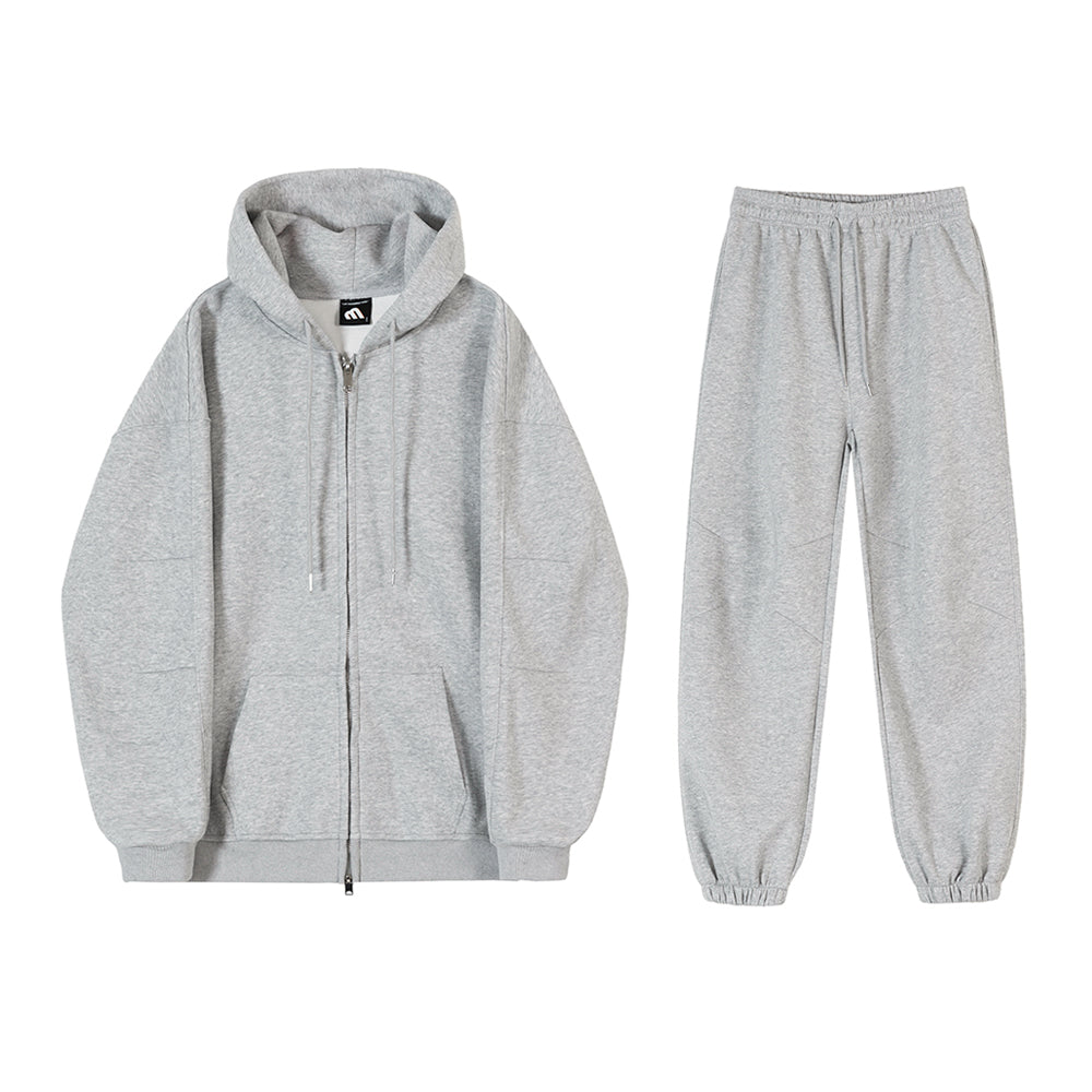 RT No. 4091 GRAY ZIP-UP HOODIE & SWEATPANTS (TOP & BOTTOM)