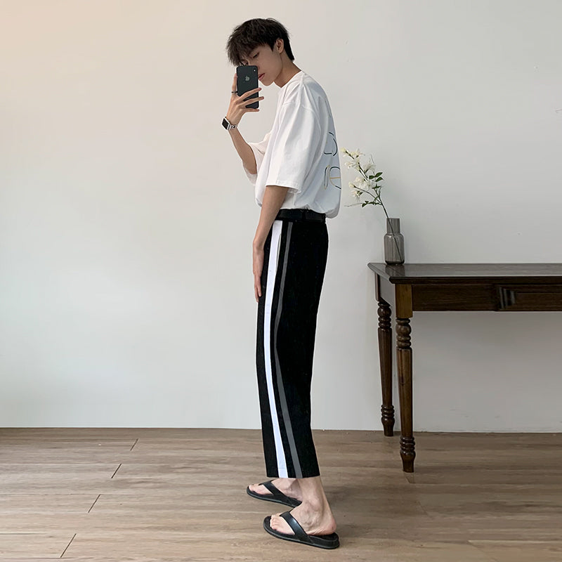 RT No. 2036 SPORTS STRIPE STRAIGHT PANTS