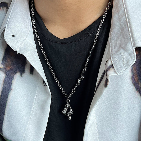 IRREGULAR PENDANT CHAIN NECKLACE