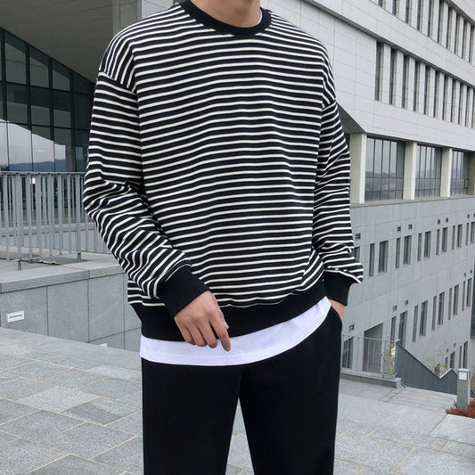 RT No. 3062 STRIPED CREWNECK SWEATER