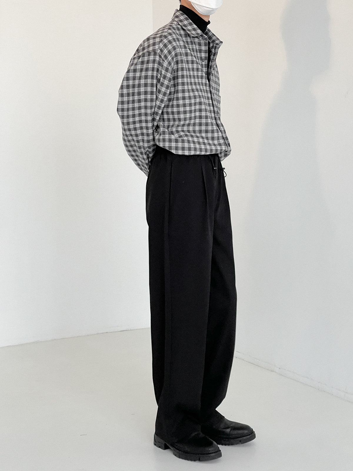 RT No. 5136 WIDE STRAIGHT DRAWSTRING PANTS