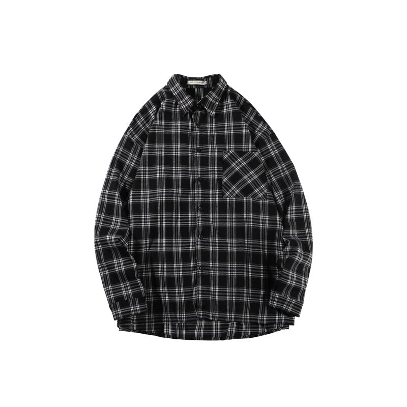 RT No. 5425 BLACK PLAID COLLAR SHIRT