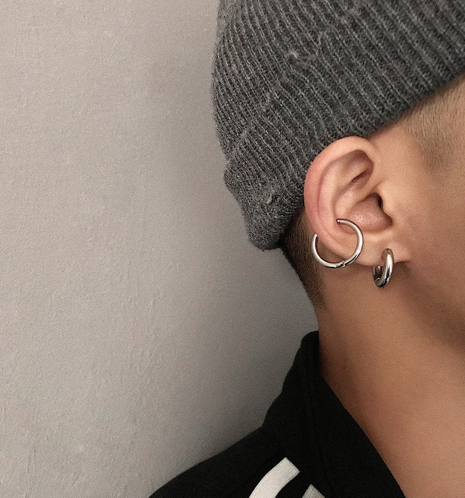 THICK HOOP RING EARRING