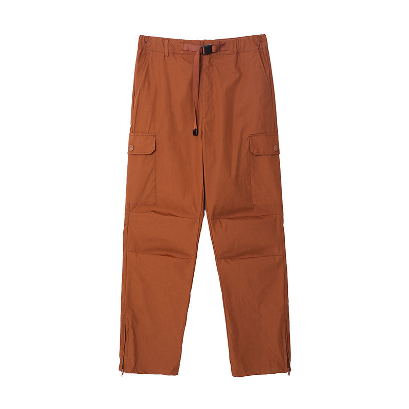 RT No. 5452 CARGO STRAIGHT WIDE ANKLE ZIPPER PANTS