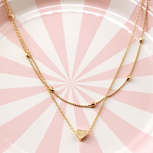 Kelsi Simple Love Layered Necklace